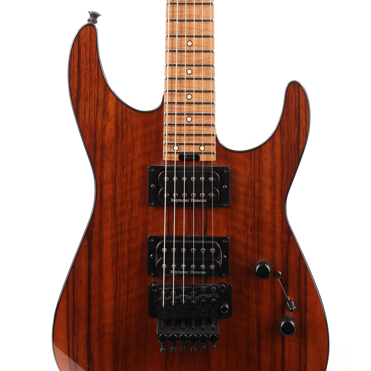 Charvel Custom Shop Dinky Masterbuilt Red Dave Black Korina Top Root Beer Transparent — 6