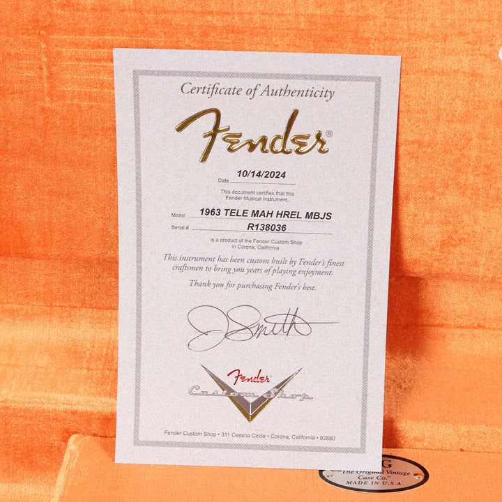 Fender Custom Shop 1963 Telecaster Mahogany Heavy Relic Crimson Transparent Masterbuilt Jason Smith