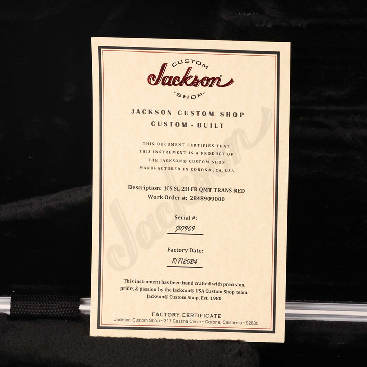 Jackson Custom Shop SL2H Soloist Trans Red Quilt Top