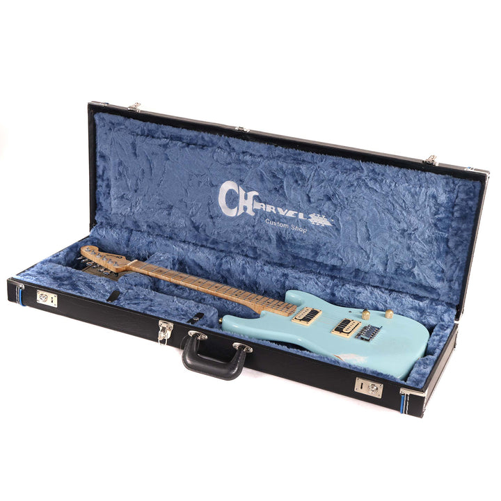 Charvel Custom Shop Nitro Aged San Dimas Masterbuilt Red Dave Daphne Blue