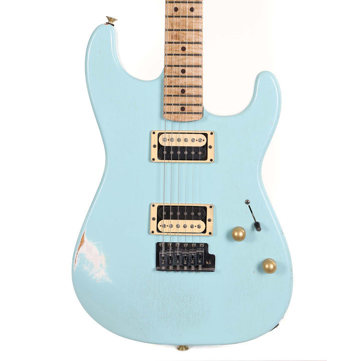 Charvel Custom Shop Nitro Aged San Dimas Masterbuilt Red Dave Daphne Blue