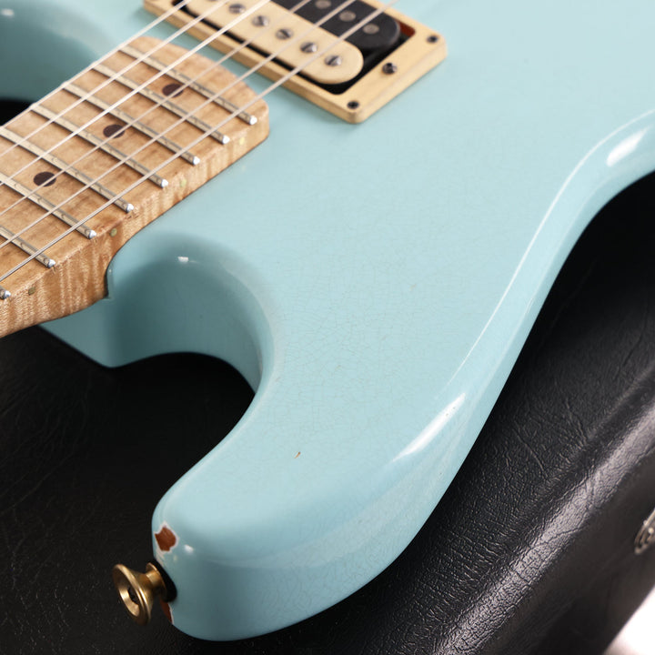 Charvel Custom Shop Nitro Aged San Dimas Masterbuilt Red Dave Daphne Blue