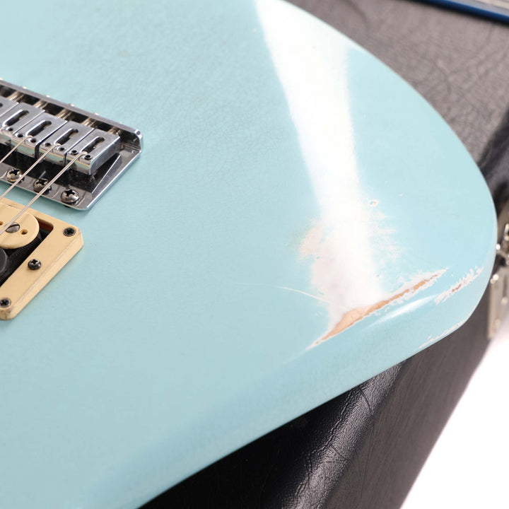 Charvel Custom Shop Nitro Aged San Dimas Masterbuilt Red Dave Daphne Blue