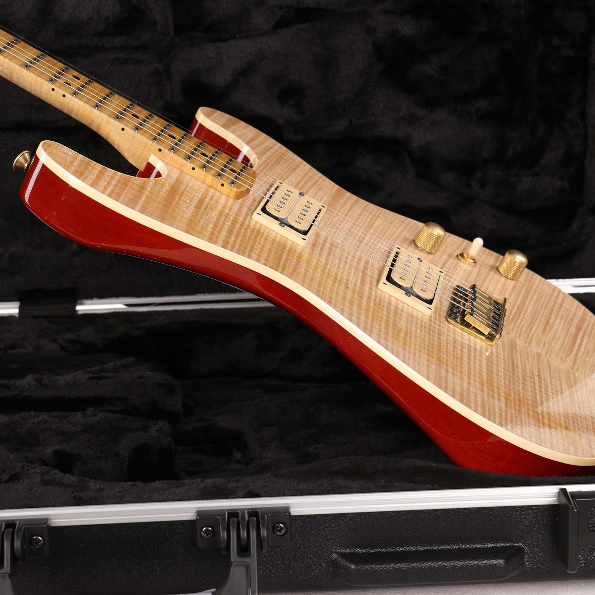 Charvel Custom Shop San Dimas Flame Top Amber Back Masterbuilt Red Dave — 11