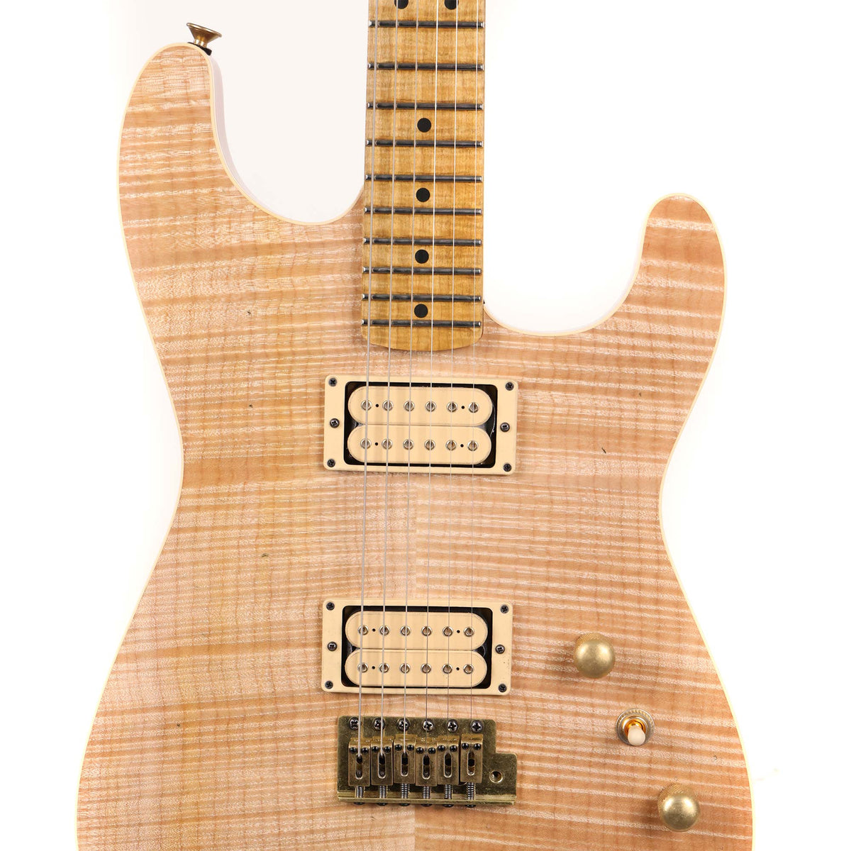 Charvel Custom Shop San Dimas Flame Top Amber Back Masterbuilt Red Dave — 4