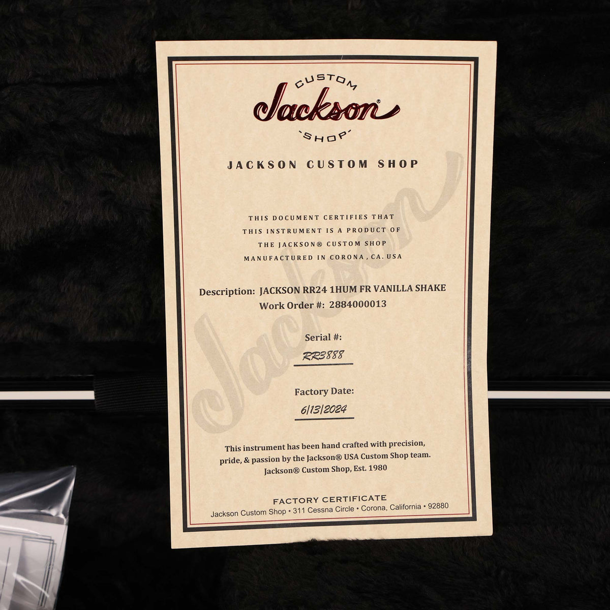 Jackson Custom Shop Rhoads RR24 1H Vanilla Shake — 8