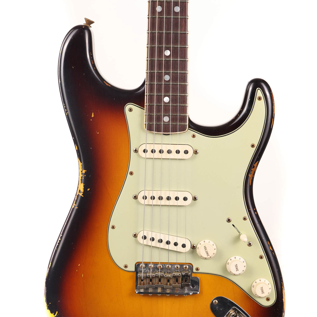 Fender Custom Shop '60s Stratocaster Thin Skin Faded 3-Tone Sunburst Used — 9