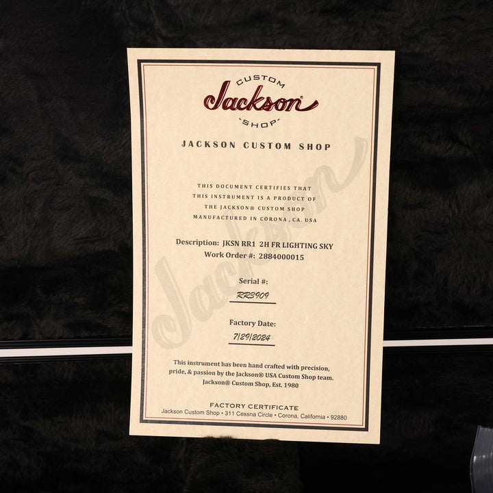 Jackson Custom Shop RR1 Rhoads Lightning Sky Graphic