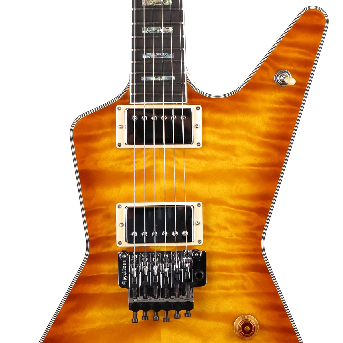 Dean USA Custom Shop Z Quilt Top Floyd Rose Amberburst — 6