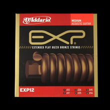 D'Addario EXP Coated 80/20 Bronze Acoustic Strings (Medium 13-56)