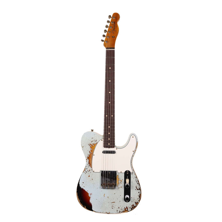 Fender Custom Shop 1959 Custom Telecaster Super Heavy Relic Faded Aged Sonic Blue over 3-Tone Sunburst