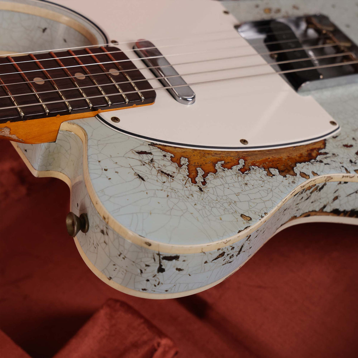 Fender Custom Shop 1959 Custom Telecaster Super Heavy Relic Faded Aged Sonic Blue over 3-Tone Sunburst 2024 — 4