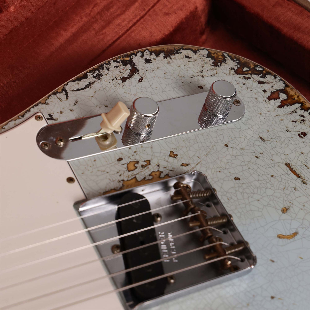 Fender Custom Shop 1959 Custom Telecaster Super Heavy Relic Faded Aged Sonic Blue over 3-Tone Sunburst 2024 — 6