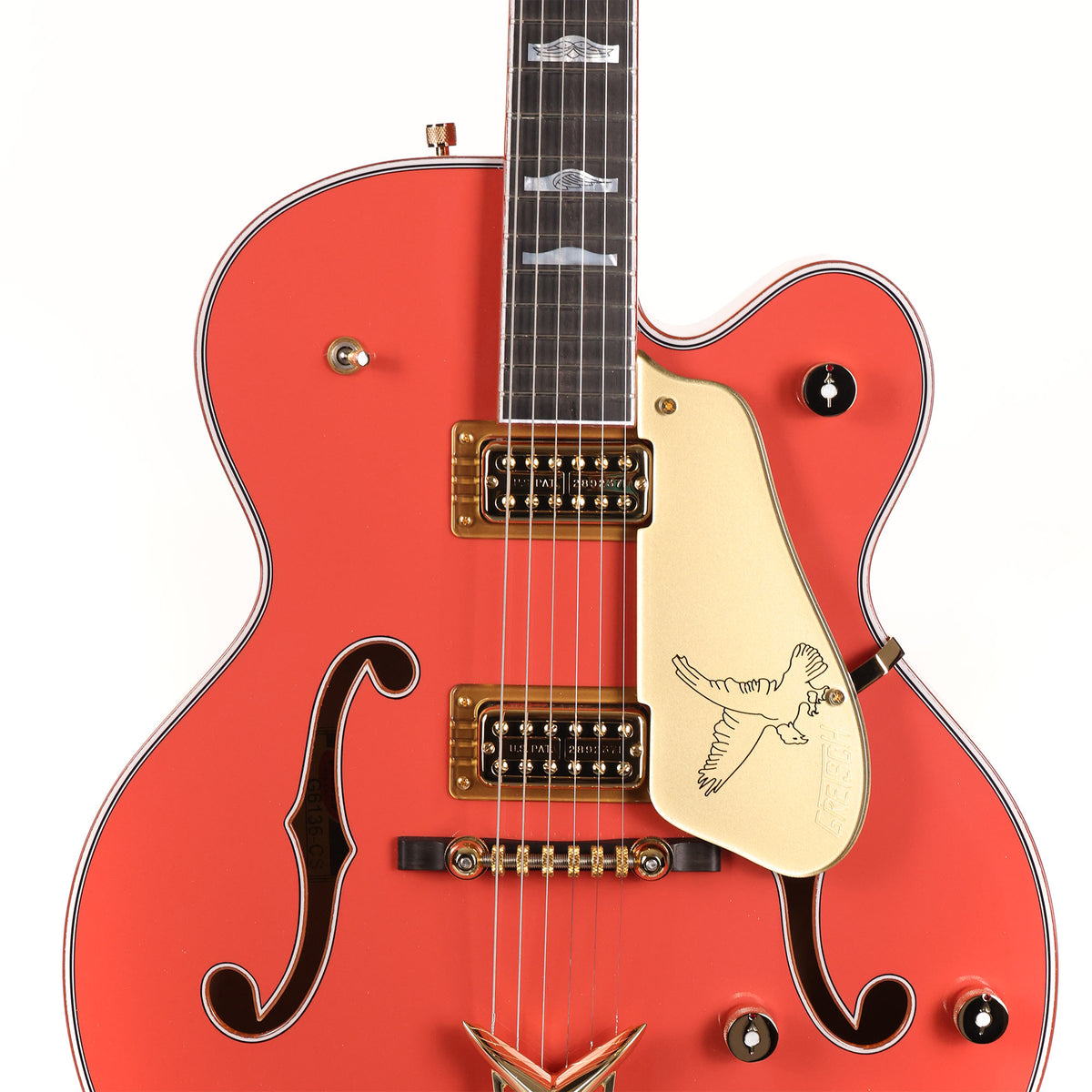 Gretsch Custom Shop G6136-55GE 1955 Falcon Masterbuilt Gonzalo Madrigal Tahitian Coral — 4