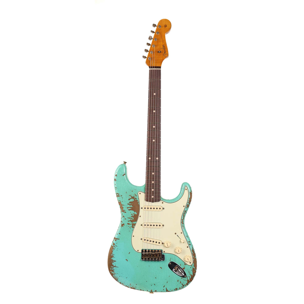 Fender Custom Shop Dual Mag II Stratocaster Super Heavy Relic Aged Seafoam Green — 2