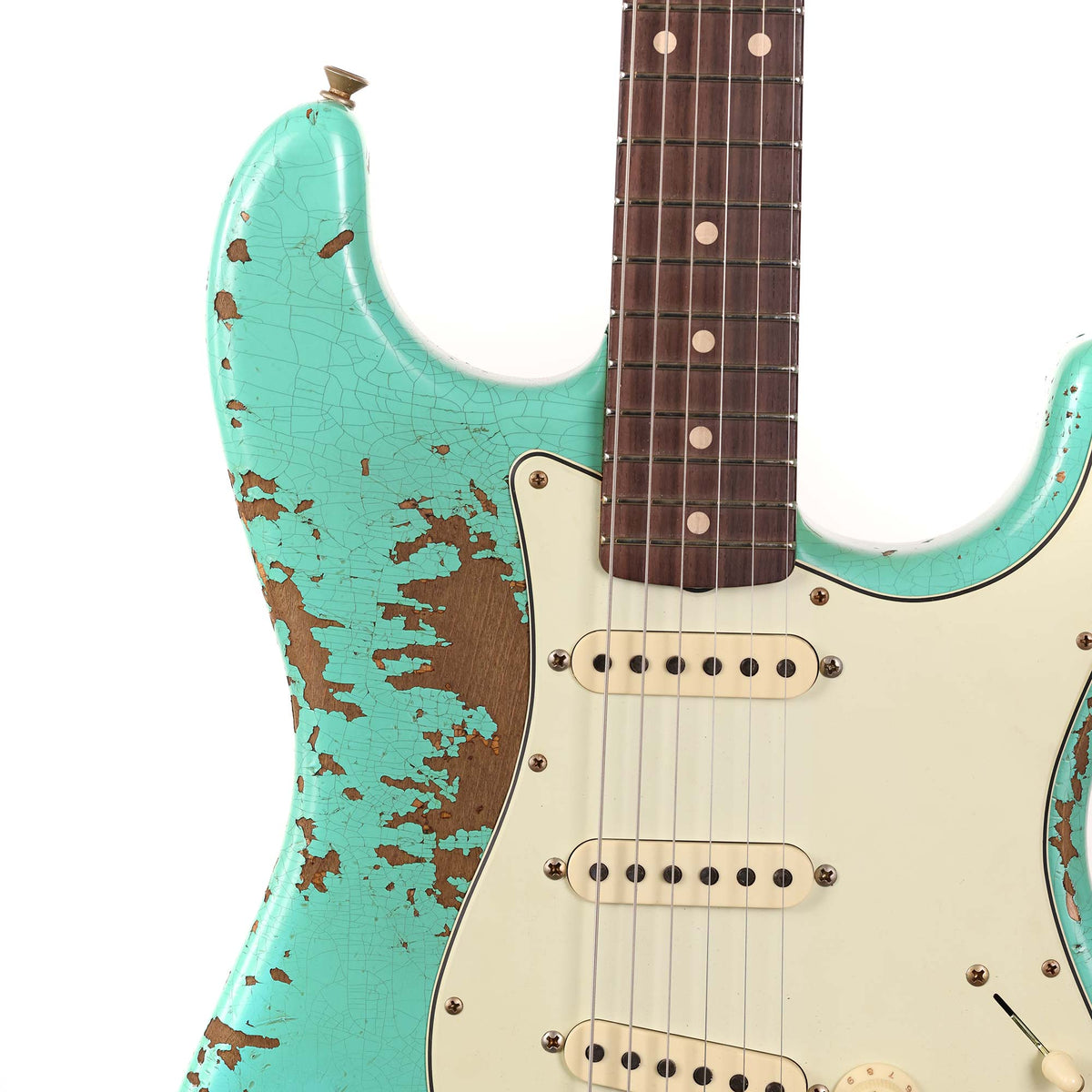 Fender Custom Shop Dual Mag II Stratocaster Super Heavy Relic Aged Seafoam Green — 4