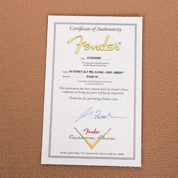 Fender Custom Shop 1964 Stratocaster Ultimate Relic Candy Apple Red Masterbuilt Greg Fessler