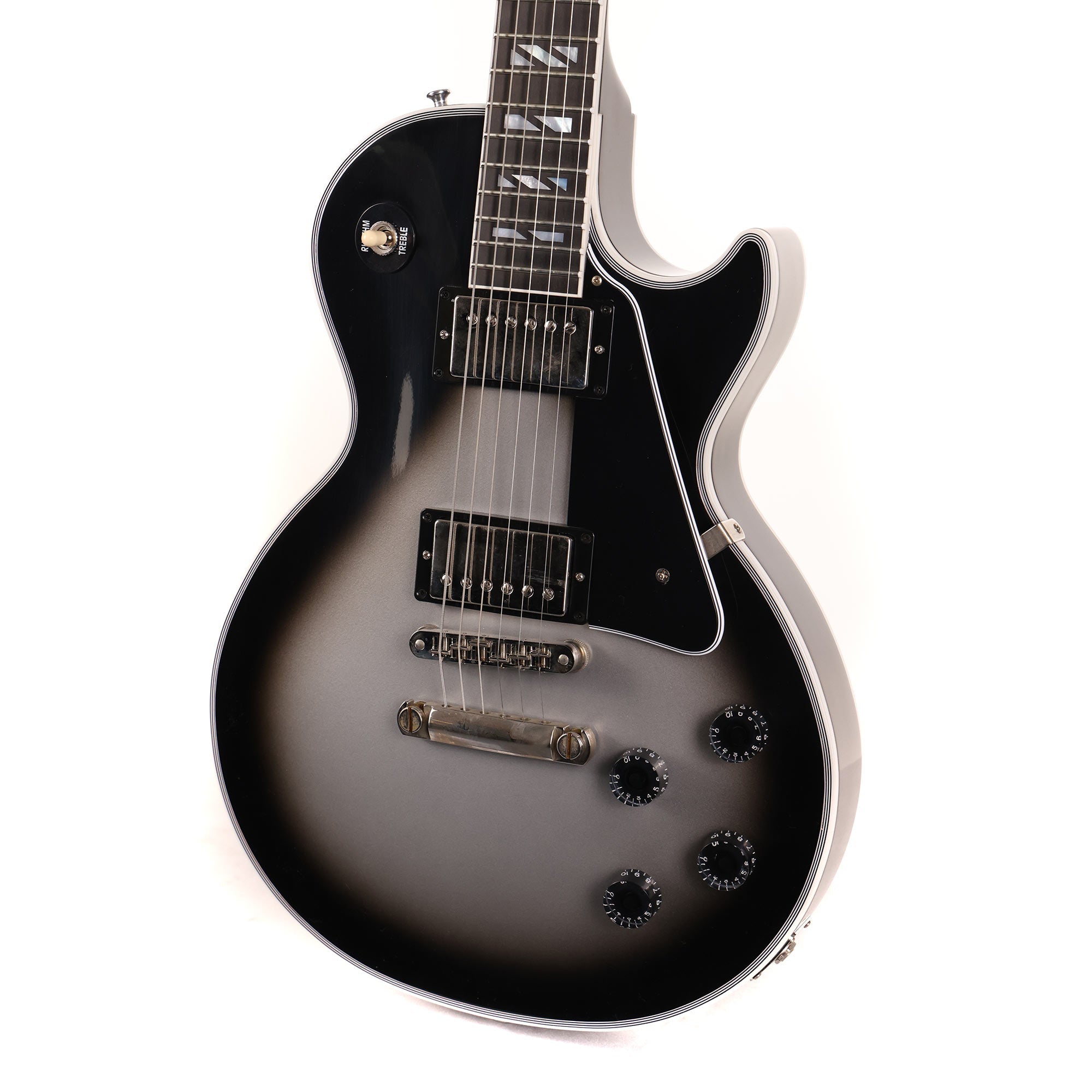 Gibson Custom Shop Les Paul Custom Silverburst with Split Block