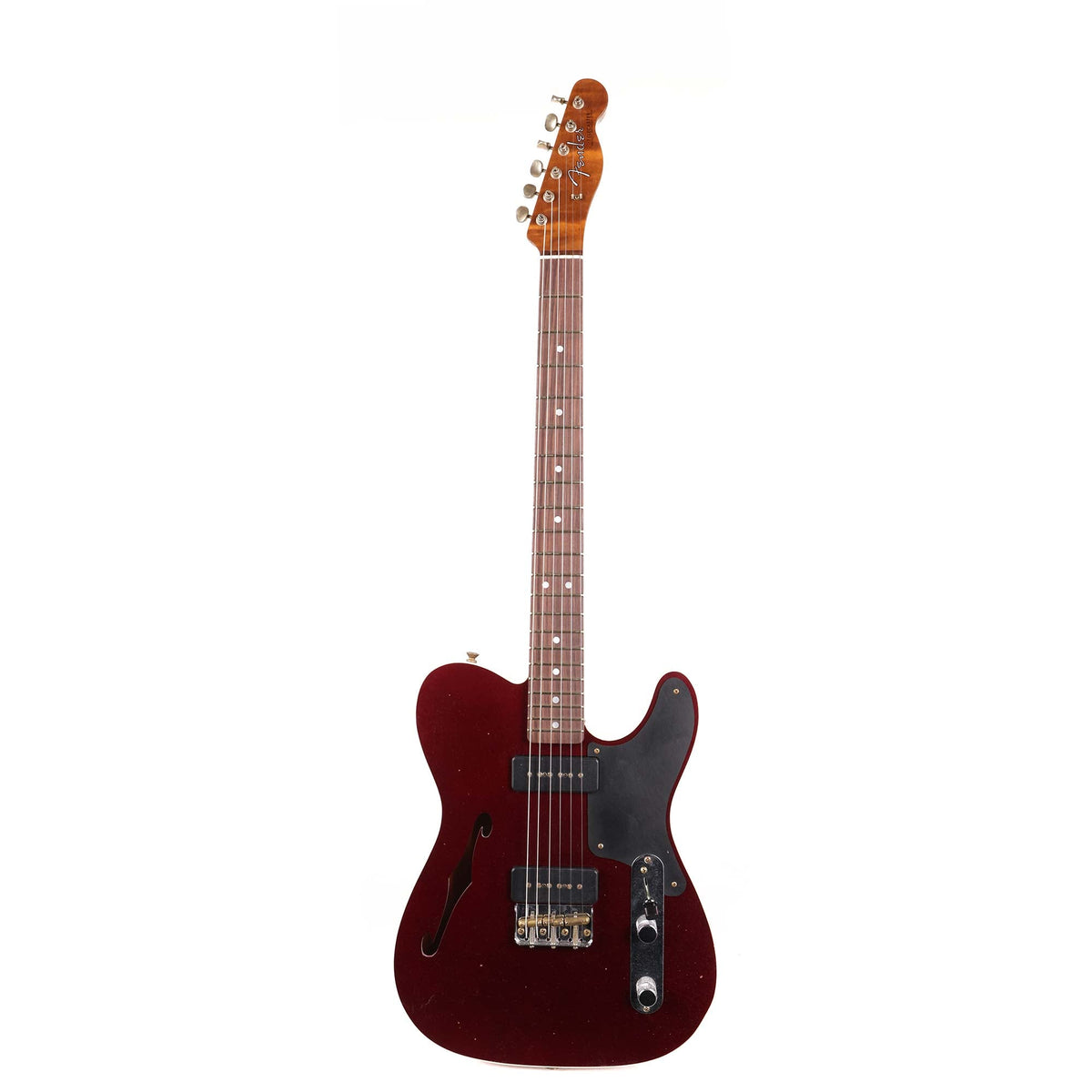 Fender Custom Shop P-90 Telecaster Thinline Journeyman Relic Aged Oxblood — 2