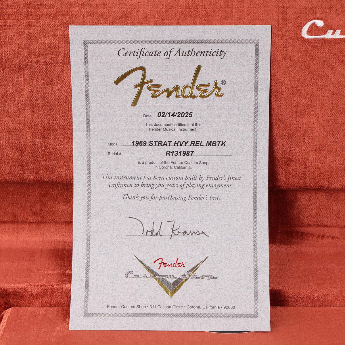 Fender Custom Shop 1969 Stratocaster Heavy Relic Black Masterbuilt Todd Krause — 14