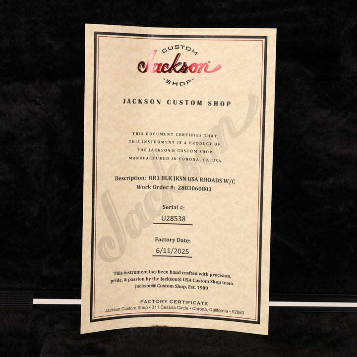 Jackson Custom Shop Randy Rhoads RR1 Black