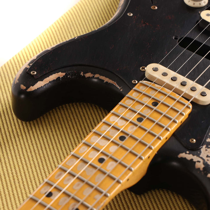 Fender Custom Shop 1957 HS Stratocaster Hacksaw Relic Super Faded Aged Black Masterbuilt Kyle McMillin