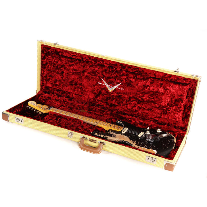 Fender Custom Shop 1957 HS Stratocaster Hacksaw Relic Super Faded Aged Black Masterbuilt Kyle McMillin