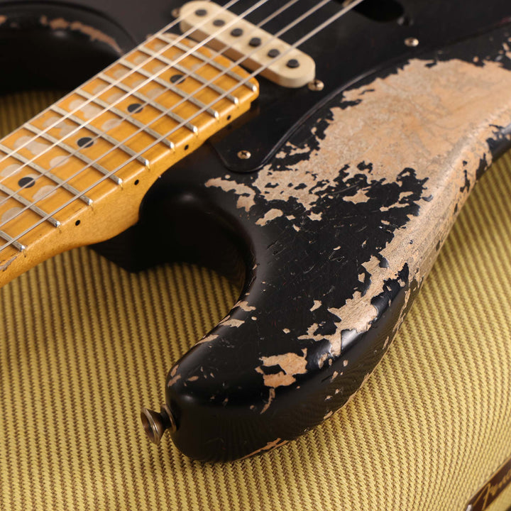 Fender Custom Shop 1957 HS Stratocaster Hacksaw Relic Super Faded Aged Black Masterbuilt Kyle McMillin