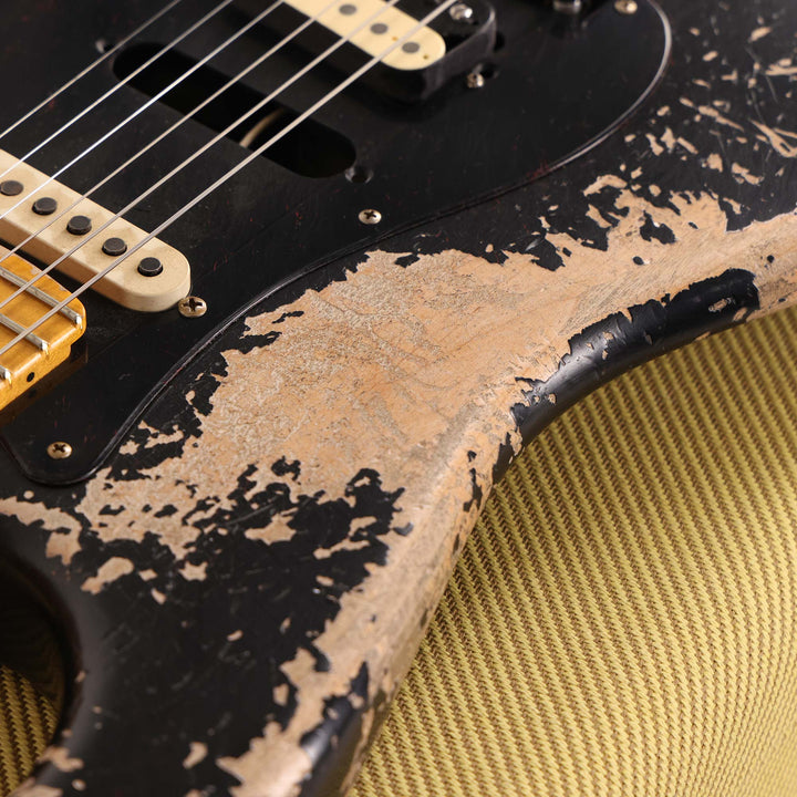 Fender Custom Shop 1957 HS Stratocaster Hacksaw Relic Super Faded Aged Black Masterbuilt Kyle McMillin