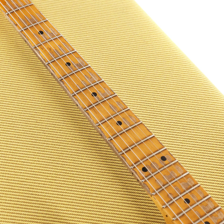 Fender Custom Shop 1957 HS Stratocaster Hacksaw Relic Black over Hot Rod Red Masterbuilt Kyle McMillin