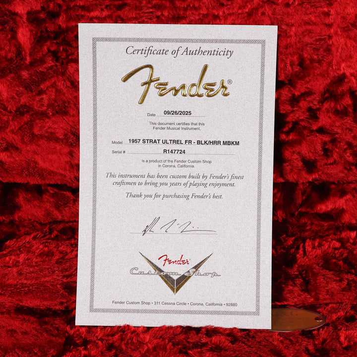 Fender Custom Shop 1957 HS Stratocaster Hacksaw Relic Black over Hot Rod Red Masterbuilt Kyle McMillin