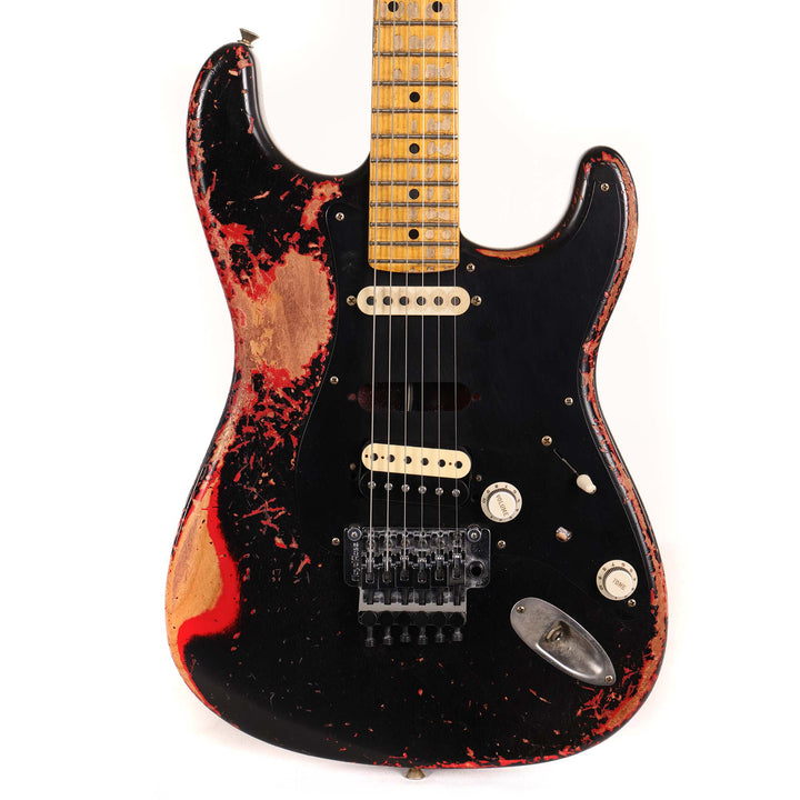 Fender Custom Shop 1957 HS Stratocaster Hacksaw Relic Black over Hot Rod Red Masterbuilt Kyle McMillin
