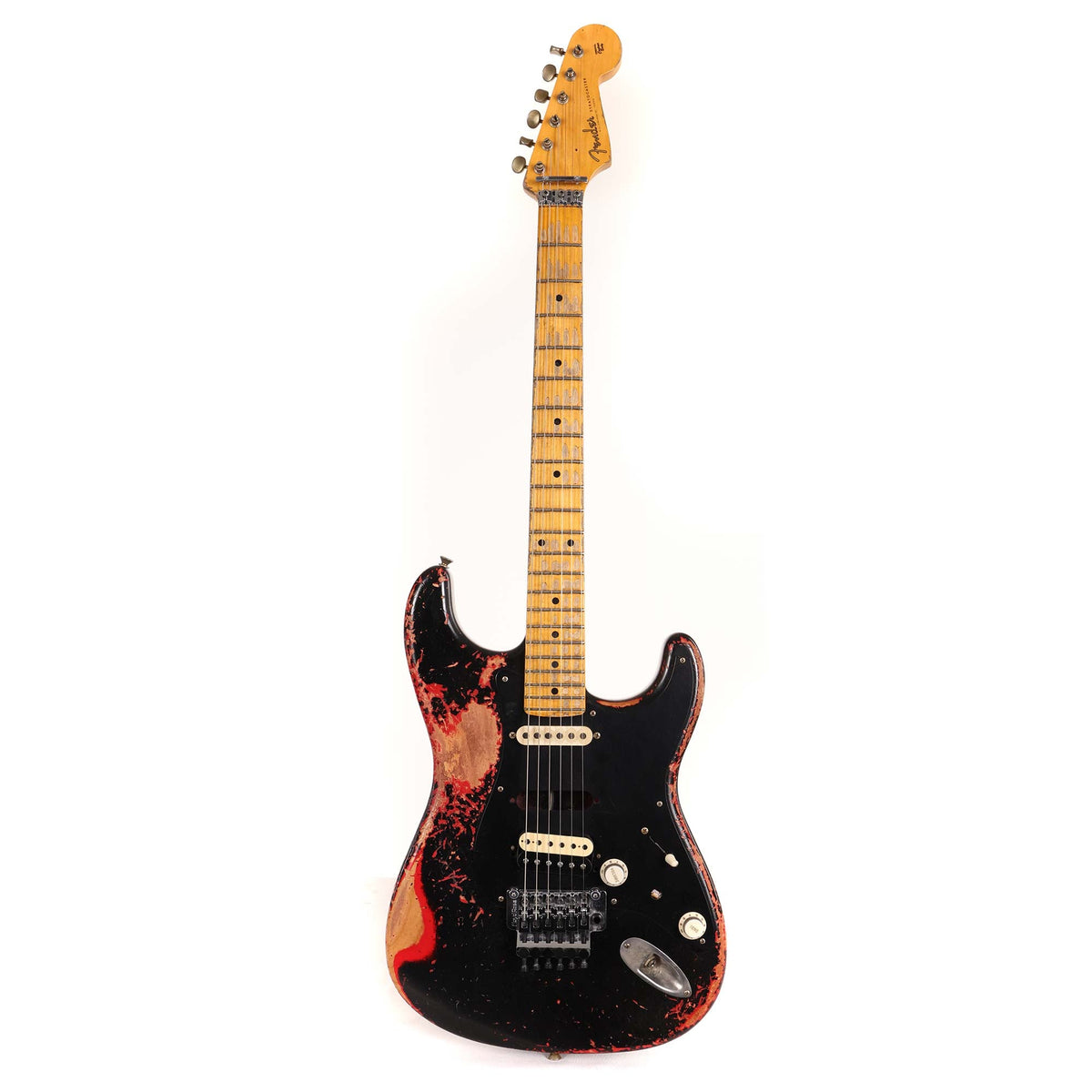 Fender Custom Shop 1957 HS Stratocaster Hacksaw Relic Black over Hot Rod Red Masterbuilt Kyle McMillin — 2