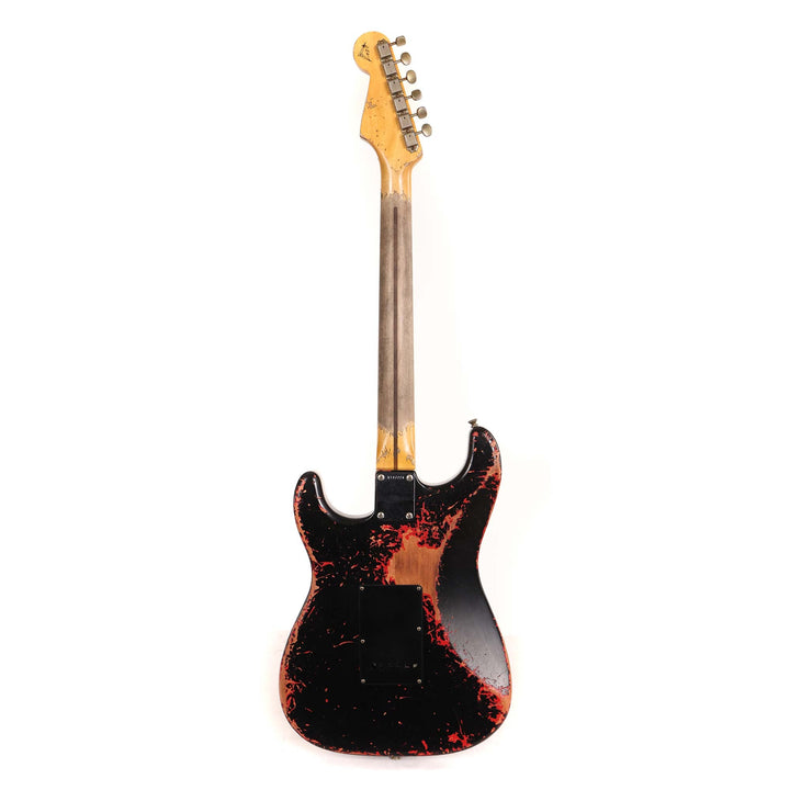 Fender Custom Shop 1957 HS Stratocaster Hacksaw Relic Black over Hot Rod Red Masterbuilt Kyle McMillin