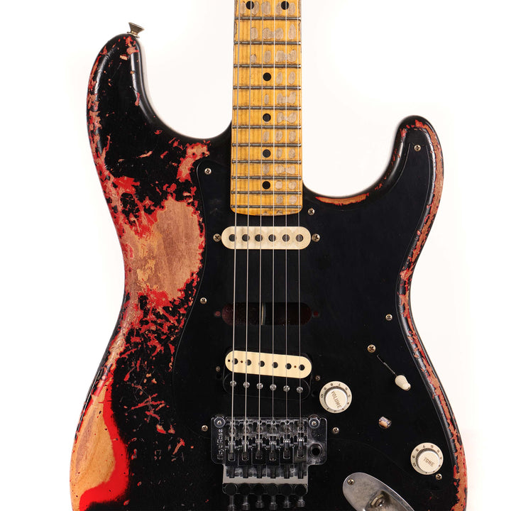 Fender Custom Shop 1957 HS Stratocaster Hacksaw Relic Black over Hot Rod Red Masterbuilt Kyle McMillin