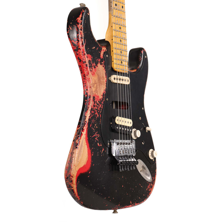 Fender Custom Shop 1957 HS Stratocaster Hacksaw Relic Black over Hot Rod Red Masterbuilt Kyle McMillin