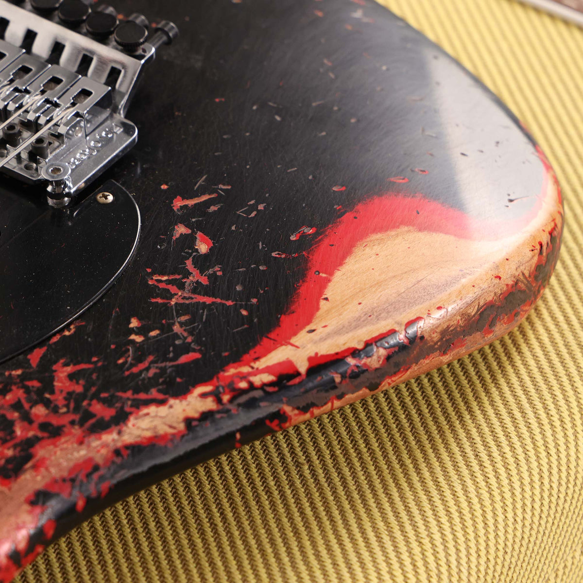Fender Custom Shop 1957 HS Stratocaster Hacksaw Relic Black over Hot Rod Red Masterbuilt Kyle McMillin — 10