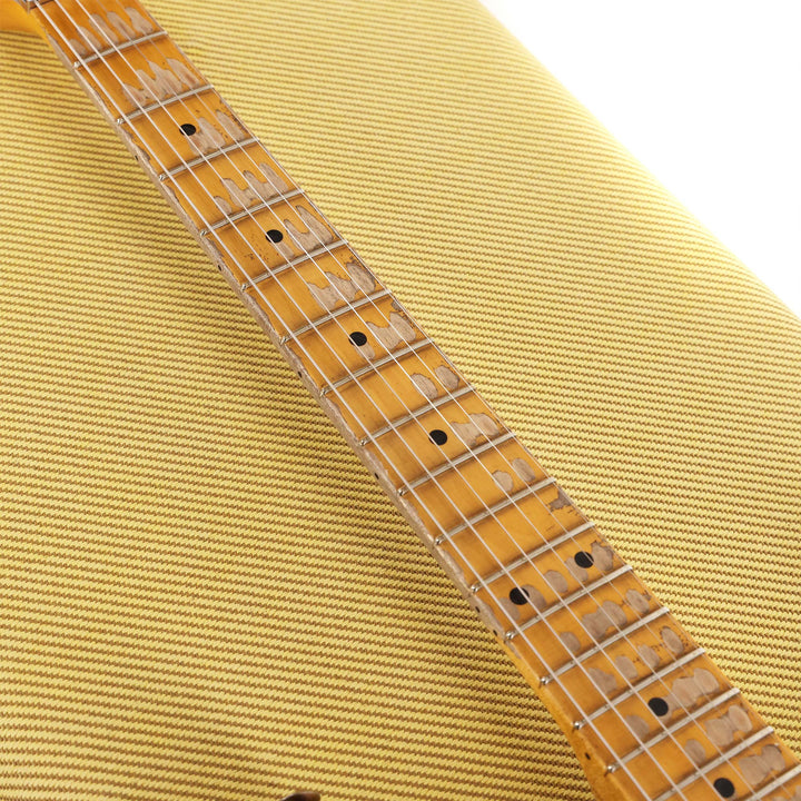 Fender Custom Shop 1957 HS Stratocaster Hacksaw Relic Black over Graffiti Yellow Masterbuilt Kyle McMillin