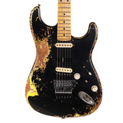 Fender Custom Shop 1957 HS Stratocaster Hacksaw Relic Black over Graffiti Yellow Masterbuilt Kyle McMillin