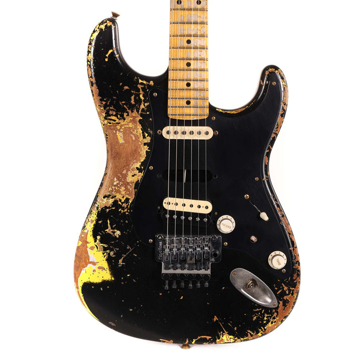 Fender Custom Shop 1957 HS Stratocaster Hacksaw Relic Black over Graffiti Yellow Masterbuilt Kyle McMillin