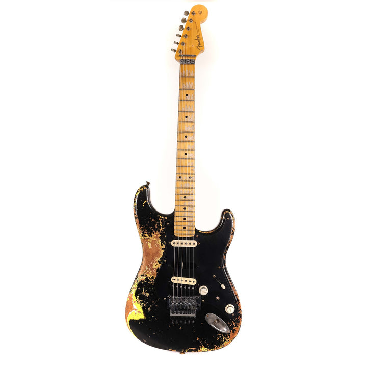 Fender Custom Shop 1957 HS Stratocaster Hacksaw Relic Black over Graffiti Yellow Masterbuilt Kyle McMillin