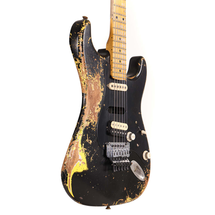 Fender Custom Shop 1957 HS Stratocaster Hacksaw Relic Black over Graffiti Yellow Masterbuilt Kyle McMillin