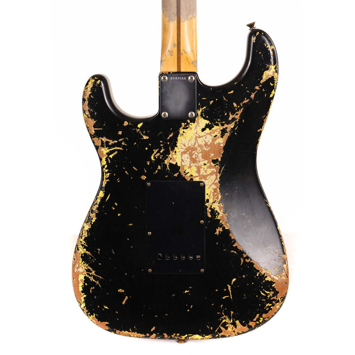 Fender Custom Shop 1957 HS Stratocaster Hacksaw Relic Black over Graffiti Yellow Masterbuilt Kyle McMillin
