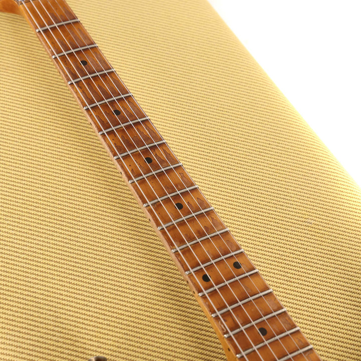 Fender Custom Shop 1957 HS Stratocaster Hacksaw Relic Black over Olympic White Masterbuilt Kyle McMillin