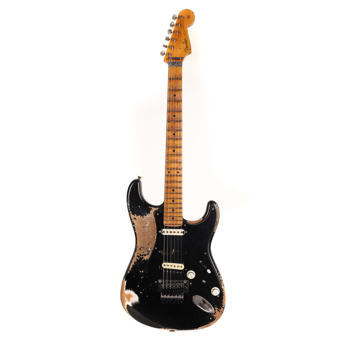 Fender Custom Shop 1957 HS Stratocaster Hacksaw Relic Black over Olympic White Masterbuilt Kyle McMillin — 2