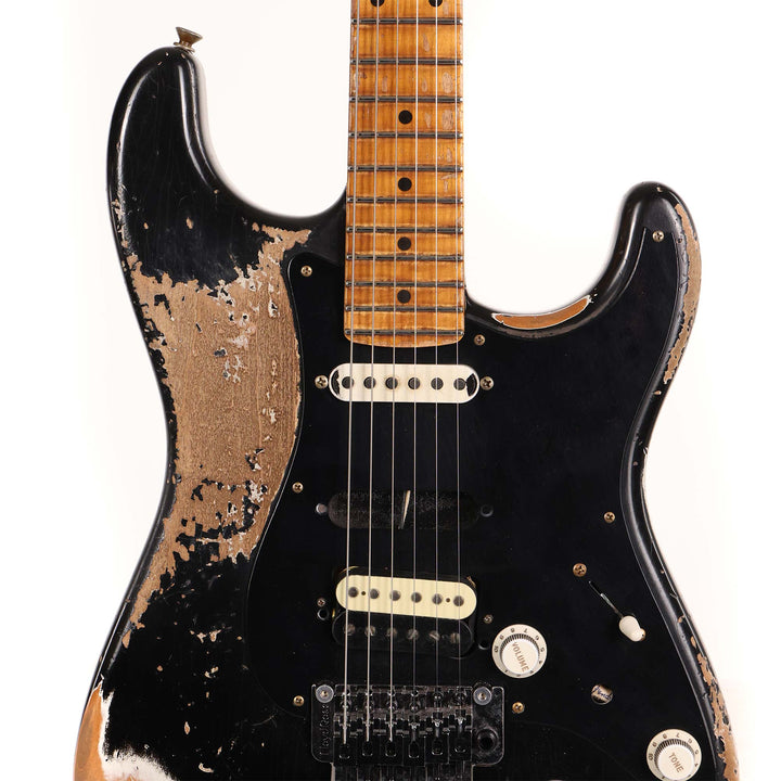 Fender Custom Shop 1957 HS Stratocaster Hacksaw Relic Black over Olympic White Masterbuilt Kyle McMillin