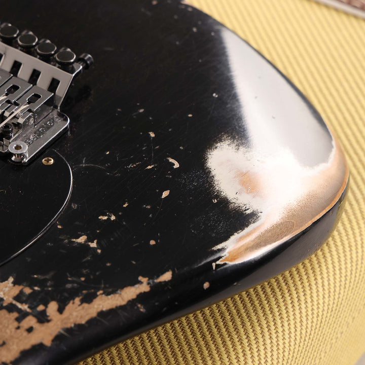 Fender Custom Shop 1957 HS Stratocaster Hacksaw Relic Black over Olympic White Masterbuilt Kyle McMillin