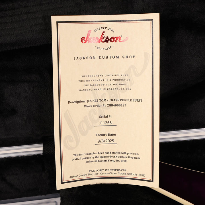 Jackson Custom Shop Kelly Transparent Purple Burst Quilt Top