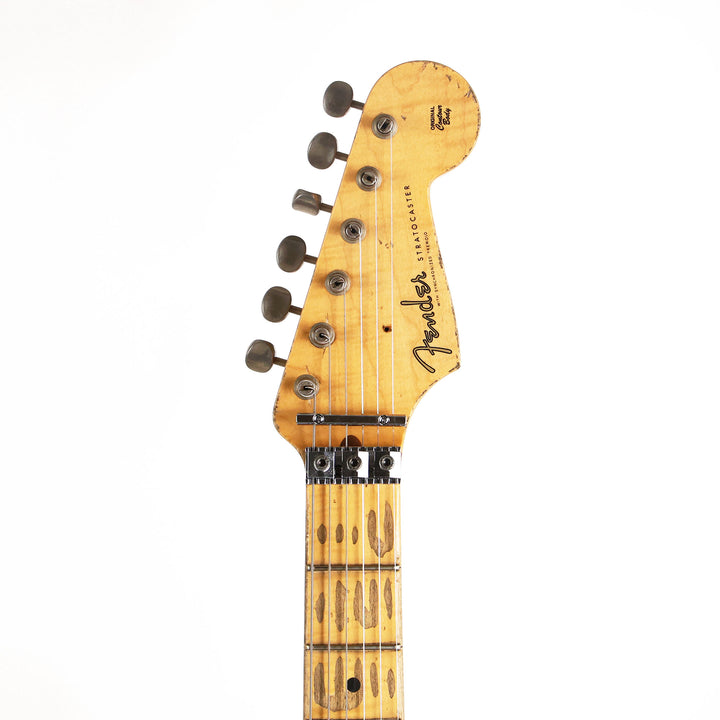 Fender Custom Shop 1957 HS Stratocaster Hacksaw Relic Black over Graffiti Yellow Masterbuilt Jason Smith