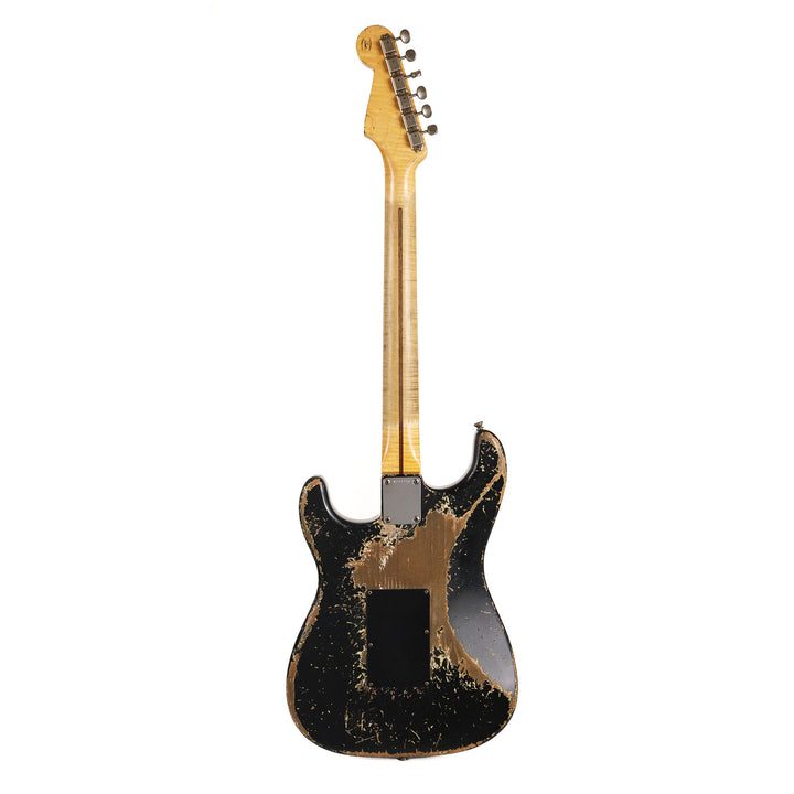 Fender Custom Shop 1957 HS Stratocaster Hacksaw Relic Black over Graffiti Yellow Masterbuilt Jason Smith